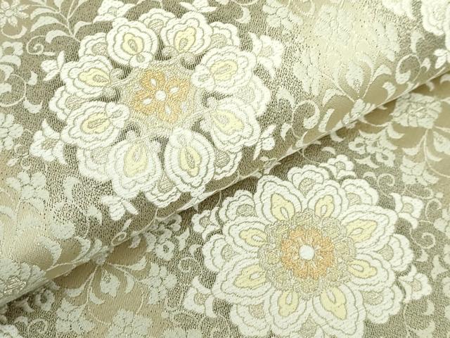 平和屋着物●極上 六通柄袋帯 唐織 正倉院花文 金銀糸 逸品 DZAB5264kh6
