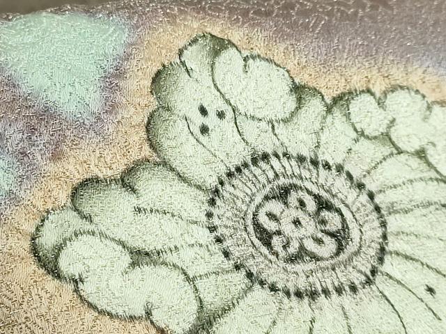 平和屋本店●極上 久保田一竹 幻の辻が花 太鼓柄袋帯 金通し地 逸品 DZAB5338kh6