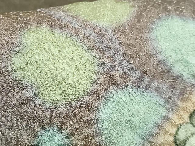 平和屋本店●極上 久保田一竹 幻の辻が花 太鼓柄袋帯 金通し地 逸品 DZAB5338kh6