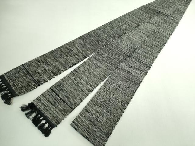 平和屋着物●極上 男性 角帯 紬地 黒地 逸品 DZAB5348kh6