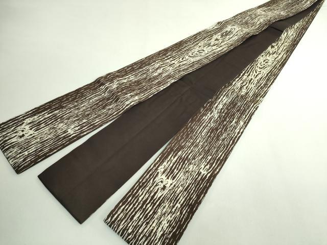 平和屋着物●極上 男性 角帯 紬地 木目 憲法色地 逸品 DZAB5349kh6