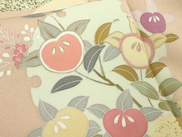 平和屋本店●極上 訪問着 駒刺繍 地紙 雪輪 吉祥花文 暈し染め 金彩 逸品 DZAB5379kh6