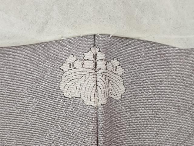 平和屋着物▽極上 色無地 単衣 お召地 飛鳥唐草地紋 藤色 逸品 未使用 DZAB5385kh6