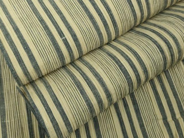平和屋着物*極上 夏物 本場小千谷ちぢみ 麻 縞 逸品 未使用 DZAB5396kh6