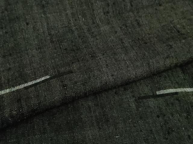 平和屋本店●希少 本場結城紬 重要無形文化財 天然植物染 高島陽外 蝋色 証紙付き 逸品 未使用 DZAB5432kh6