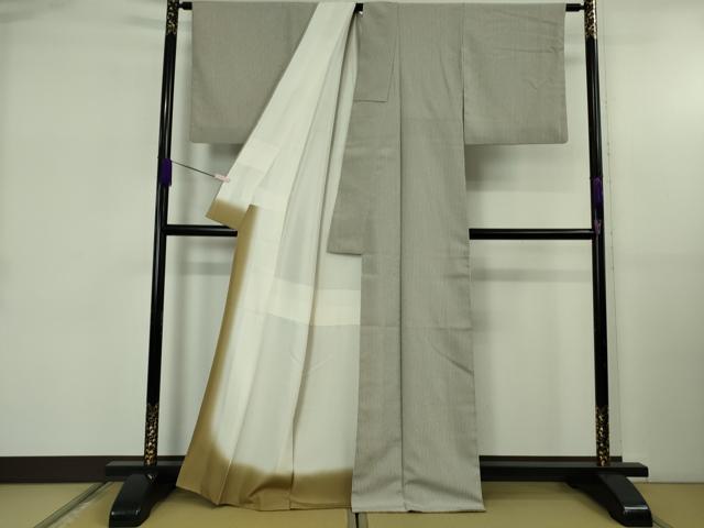 平和屋着物●極上 本塩沢 やまだ織 関なつ子作 縞 証紙付き 逸品 DZAB5434kh6