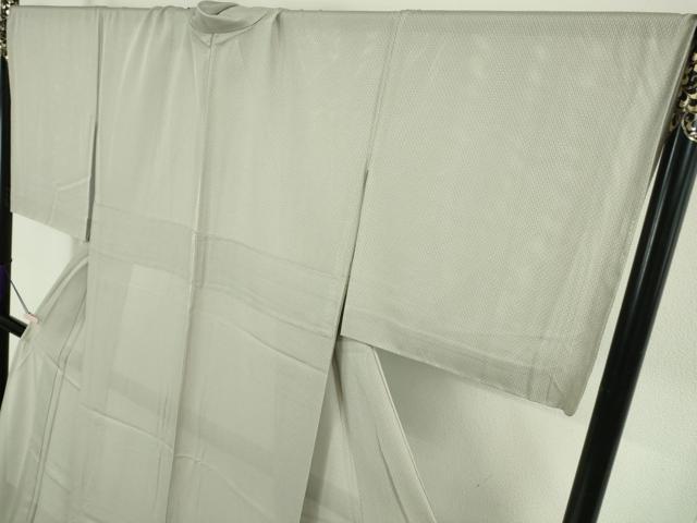 平和屋本店*極上 夏物 江戸小紋 両面染 縦絽 網目文 枯野色×潤色 逸品 未使用 DZAB5439kh6