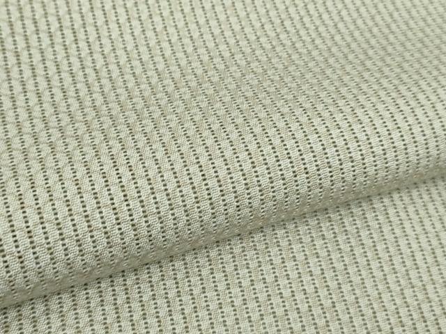 平和屋本店*極上 夏物 江戸小紋 両面染 縦絽 網目文 枯野色×潤色 逸品 未使用 DZAB5439kh6