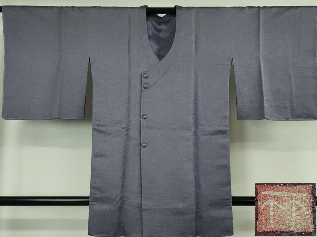 平和屋着物∞極上 久保田一竹 幻の辻が花 道行コート ロング丈 草花地紋 菫色地 金通し地 さが美扱い 逸品 未使用 DZAB5442kh6