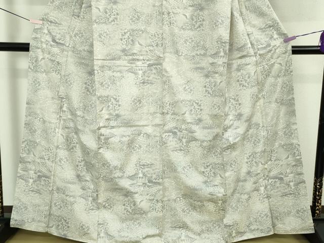 平和屋本店●極上 本場大島紬 白恵泥 恵大島織物 二代目・恵美知雄謹製 本場大島紬 白大島 7マルキ 証紙付き 逸品 未使用 DZAB5444kh6