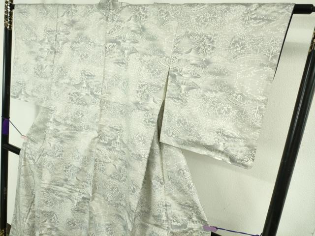 平和屋本店●極上 本場大島紬 白恵泥 恵大島織物 二代目・恵美知雄謹製 本場大島紬 白大島 7マルキ 証紙付き 逸品 未使用 DZAB5444kh6