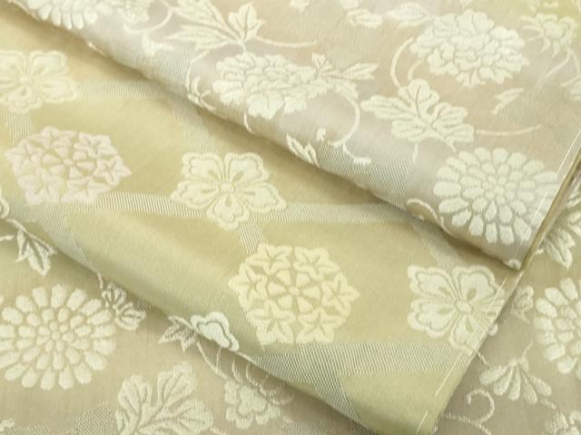 平和屋本店●極上 訪問着 お召地 花唐草横段文 逸品 未使用 DZAB5454kh6
