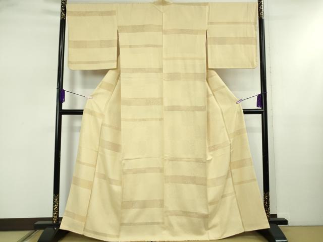 平和屋着物●極上 小紋 舞桜 横段紋紗 砥粉色地 逸品 DZAB5455kh6