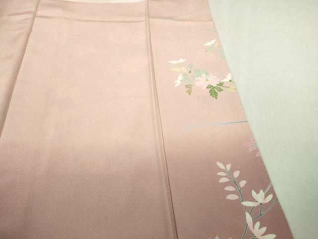 平和屋着物●極上 訪問着 友禅 作家物 四季花文 薄い虹色地 暈し染め 逸品 DZAB5472kh6