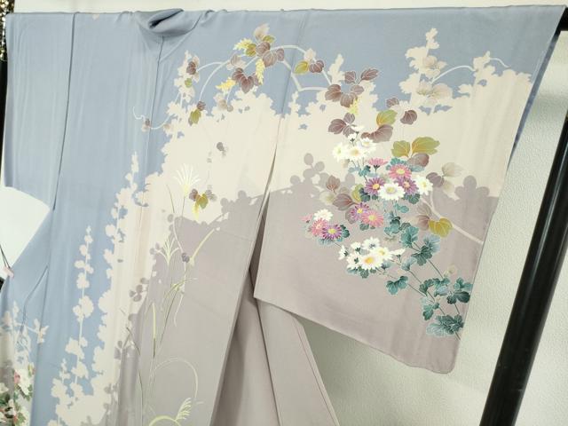 平和屋本店●極上 訪問着 友禅 作家物 草花文 逸品 未使用 DZAB5473kh6