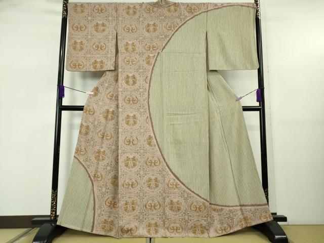 平和屋本店●極上 中国三大刺繍 スワトウ刺繍 汕頭刺繍 総刺繍 訪問着 鳥獣丸文 金糸 逸品 DZAB5476kh6