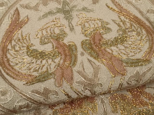 平和屋本店●極上 中国三大刺繍 スワトウ刺繍 汕頭刺繍 総刺繍 訪問着 鳥獣丸文 金糸 逸品 DZAB5476kh6