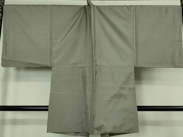 平和屋本店●極上 男性 本場大島紬 アンサンブル キングサイズ 黒橡色×潤色 逸品 未使用 DZAB5479kh6