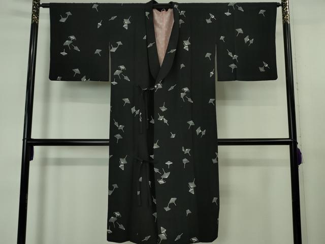 平和屋着物∞極上　道中着　ロング丈　番傘　黒地　逸品　DZAB5481kh6 平和屋着物∞極上 道中着 ロング丈 番傘 黒地 逸品 DZAB5481kh6の通販