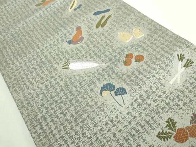 平和屋着物●極上 六通柄袋帯 唐織 成り物 金糸 逸品 DZAB5507kh6