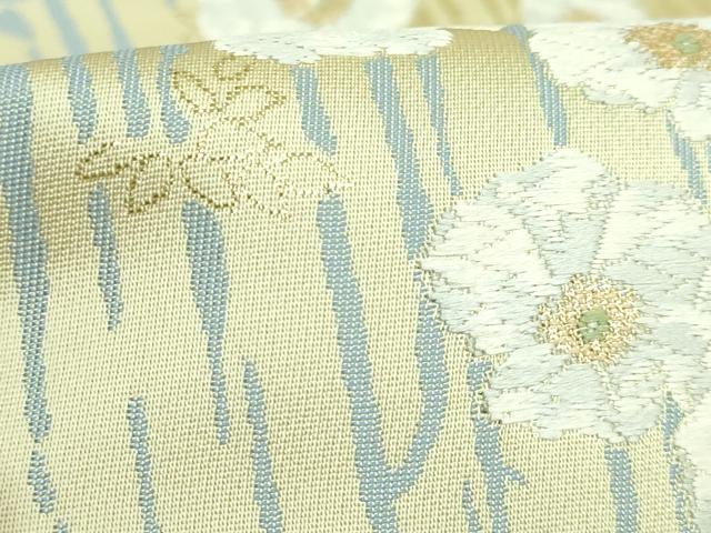 平和屋着物●極上 六通柄袋帯 唐織 慶祝 弐拾四金箔 24K 舞花文 逸品 未使用 DZAB5524kh6