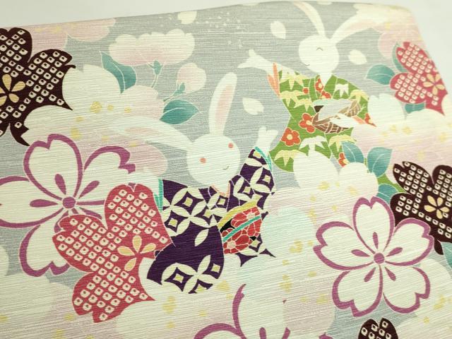 平和屋着物●極上 ワンタッチつけ帯 花兎 逸品 DZAB5549kh6