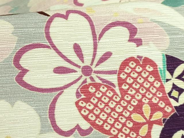 平和屋着物●極上 ワンタッチつけ帯 花兎 逸品 DZAB5549kh6