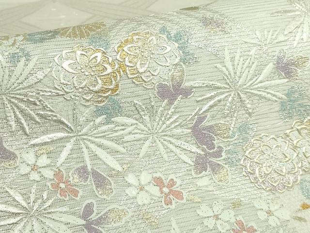 平和屋本店*極上 夏物 金彩友禅 卓越技能者・名工・和田光正 太鼓柄袋帯 舞花文 金銀彩 逸品 DZAB5551kh6