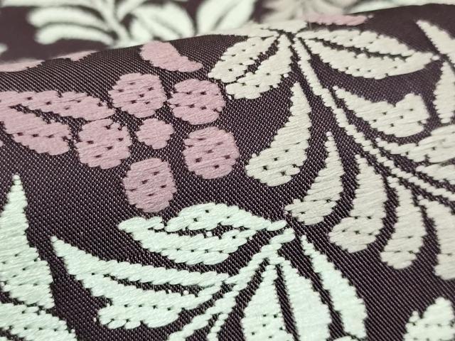 平和屋本店●極上 創業200年・7代目永治屋清左衛門 九寸名古屋帯 唐織 常高院小袖文 紫紺色地 さが美扱い 逸品 DZAB5577kh6