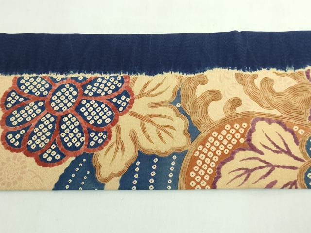 平和屋着物●極上 摺型友禅 京都 多ち花 九寸名古屋帯 古微貝に菊 逸品 DZAB5581kh6