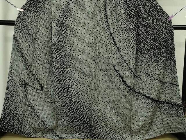 平和屋着物●極上 中国三大刺繍 相良刺繍 訪問着 総絞り 黒地 金銀糸 逸品 未使用 DZAB5630kh6