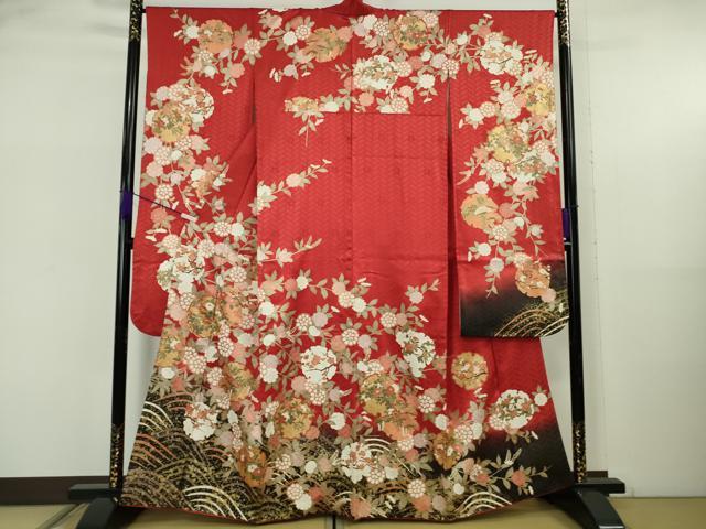 平和屋着物○極上 十日町老舗ブランド 吉澤友禅 吾妻徳穂 振袖 雪輪吉祥