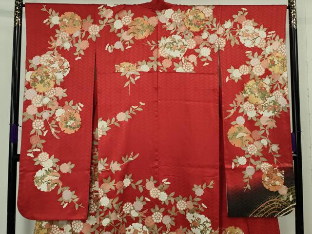 平和屋着物●極上 十日町老舗ブランド 吉澤友禅 吾妻徳穂 振袖 雪輪吉祥花文 暈し染め 金彩 逸品 DZAB5631kh6