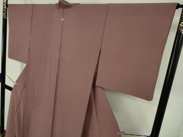 平和屋着物▽極上 洗える最高級着物 <英>はなぶさ謹製 江戸小紋 単衣 丸文 菖蒲色×紅藤色 逸品 DZAB5660kh6