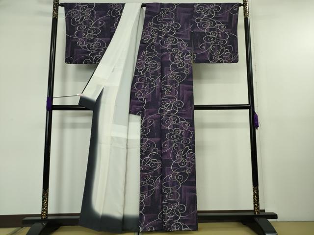 平和屋着物●極上 小紋 流水文 逸品 DZAB5666kh6