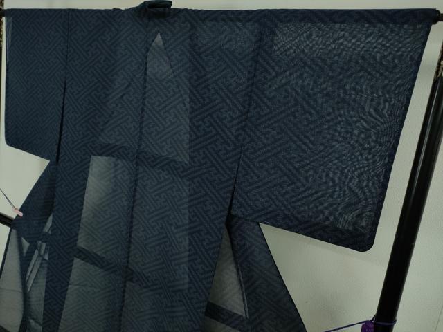 平和屋着物*極上 夏物 結城紬 夏結城 80亀甲 工字繋ぎ 逸品 未使用 DZAB5674kh6