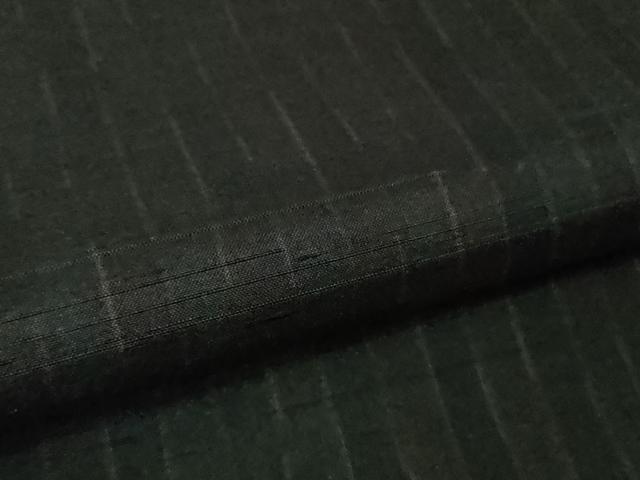 平和屋着物●極上 撫松庵 小紋 縞 黒地 洗える着物 逸品 DZAB5684kh6