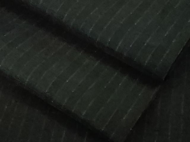 平和屋着物●極上　撫松庵　小紋　縞　黒地　洗える着物　逸品　DZAB5684kh6 平和屋着物○極上 撫松庵 小紋 縞 黒地 洗える着物 逸品 DZAB5684kh6