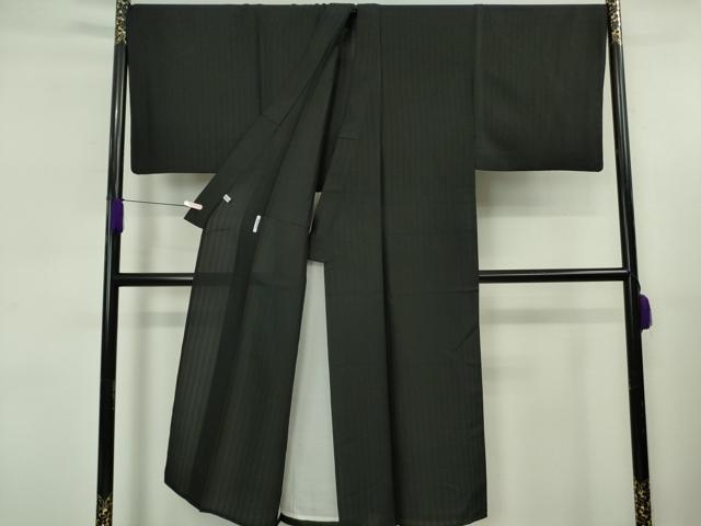 平和屋本店*極上 夏物 男性 色無地 キングサイズ 間道紋紗 黒地 逸品 DZAB5695kh6