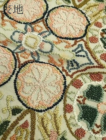 平和屋本店●極上 中国三大刺繍 相良刺繍 総刺繍 袋帯 花柄間道 逸品 DZAB5711kh6