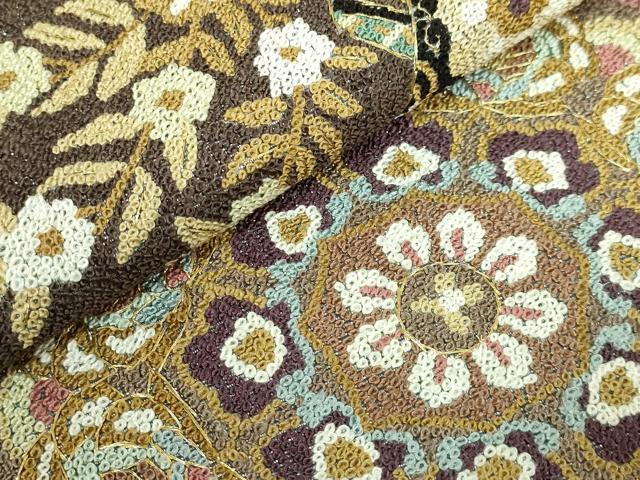 平和屋本店●最高級 中国三大刺繍 総相良刺繍 総刺繍 袋帯 200万粒 総詰め 正倉院花文 金糸 逸品 DZAB5712kh6