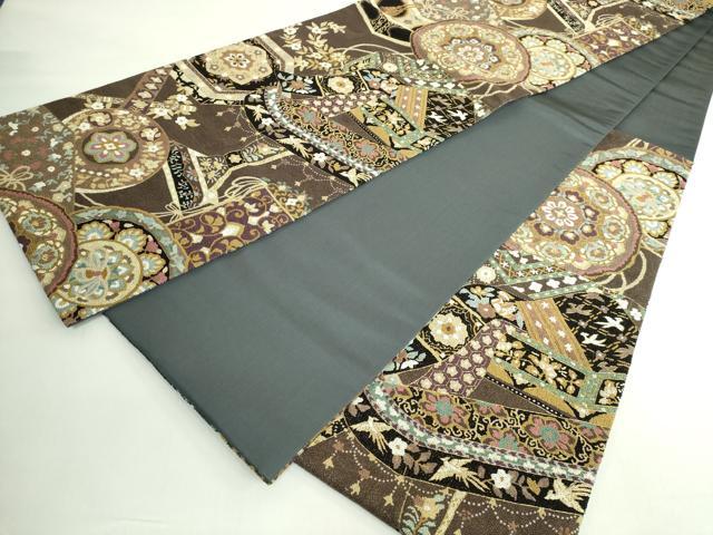 平和屋本店●最高級 中国三大刺繍 総相良刺繍 総刺繍 袋帯 200万粒 総詰め 正倉院花文 金糸 逸品 DZAB5712kh6