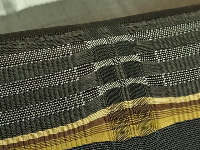 平和屋本店●極上 藤山千春 九寸名古屋帯 吉野間道 草木染 手織 証紙付き 逸品 DZAB5721kh6