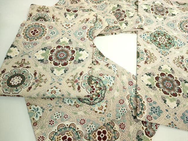 平和屋本店●最高級 中国三大刺繍 総相良刺繍 総刺繍 袋帯 200万粒 正倉院花文 逸品 DZAB5752kh6