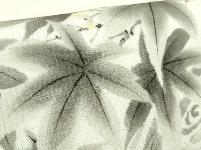 平和屋着物*極上 夏物 九寸名古屋帯 作家物 手描き 流水楓文 逸品 DZAB5754kh6