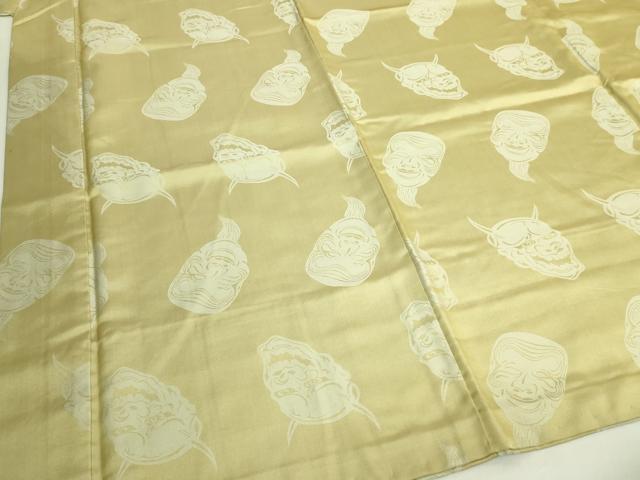 平和屋着物●極上 男性 長襦袢 袷 翁 面 逸品 DZAB5797kh6