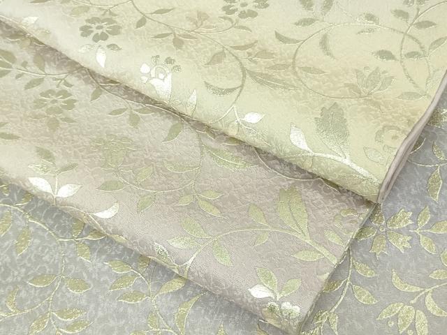 平和屋本店●極上 小紋 花唐草文 暈し染め 銀彩 逸品 DZAB5813kh6