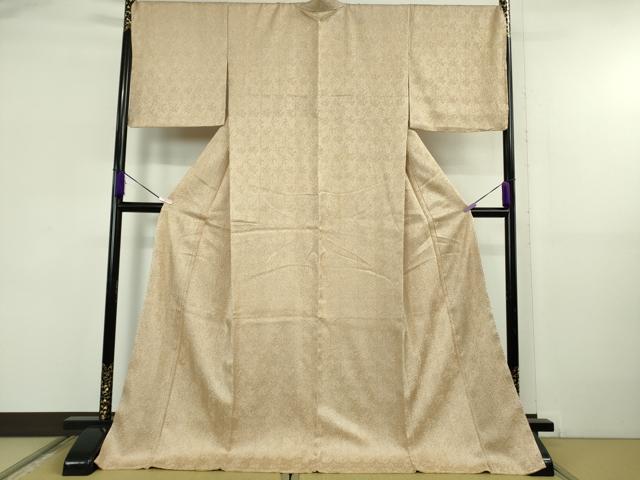 平和屋本店●極上 名門 藤娘きぬたや・総絞り 杢目絞り 小紋 ほていや扱い 証紙付き ロング丈 逸品 未使用 DZAB5823kh6