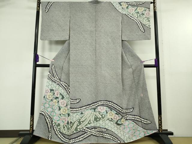 平和屋本店●極上 名門 藤娘きぬたや・総絞り 伊藤卓夫 訪問着 草花文 逸品 DZAB5824kh6