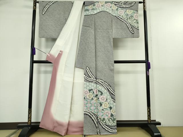 平和屋本店●極上 名門 藤娘きぬたや・総絞り 伊藤卓夫 訪問着 草花文 逸品 DZAB5824kh6